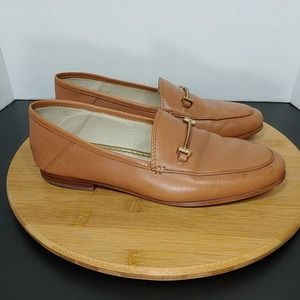 Sam Edelman Lorraine Soft Leather Saddle Loafer Flats Sz 6.5 Brown